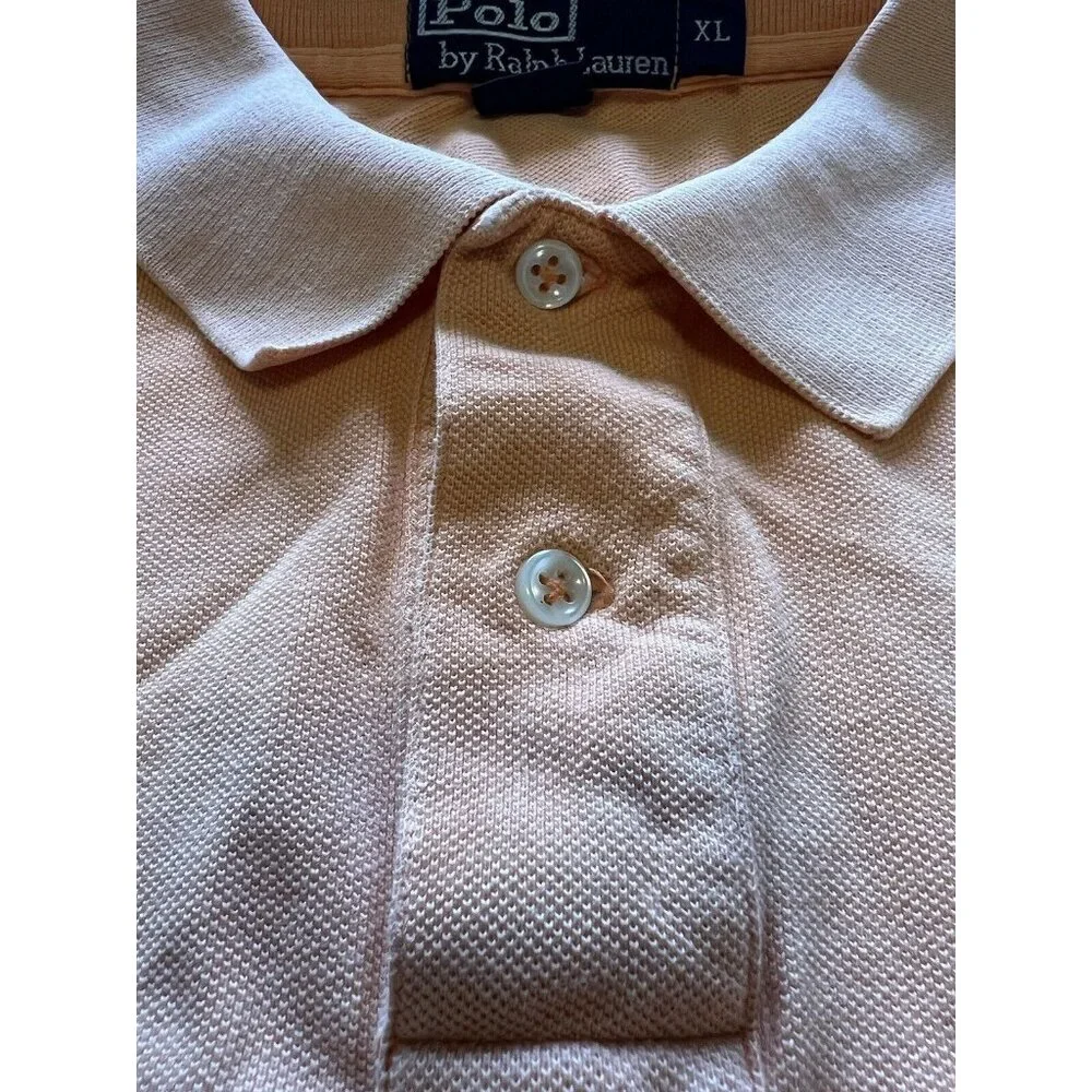 Polo Ralph Lauren Orange Short Sleeve Polo Shirt Size XL Golf Men Preppy‎ Career